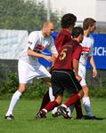 12.8.2007: Rot-Weiß Darmstadt - Viktoria Griesheim 0:2 Dominik Lohrer, Manuel Lücke, Rot-Weiß Darmstadt, Viktoria Griesheim. Kamil Kwiaton